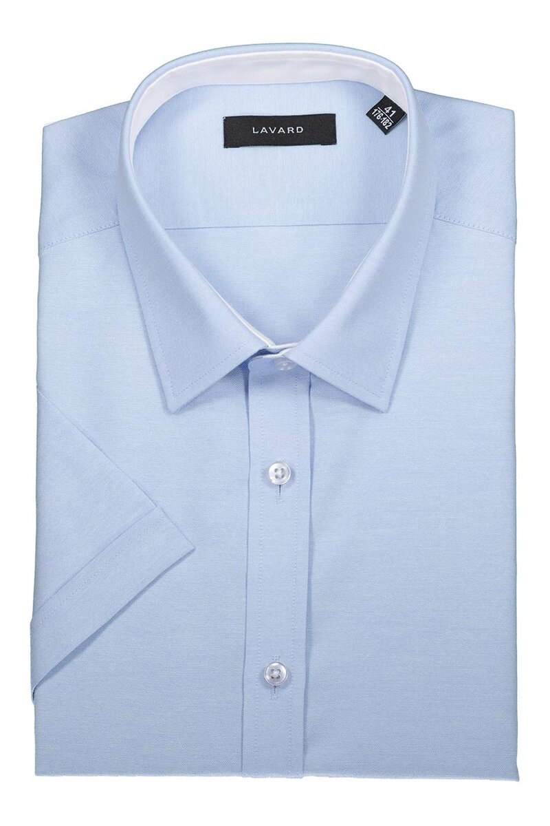 modrá pánska košeľa s krátkym rukávom