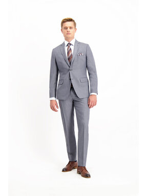 Oblek sivý s melanžovým vzorom 35229