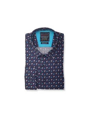 Pánska košeľa modrá so vzorom GEN 03